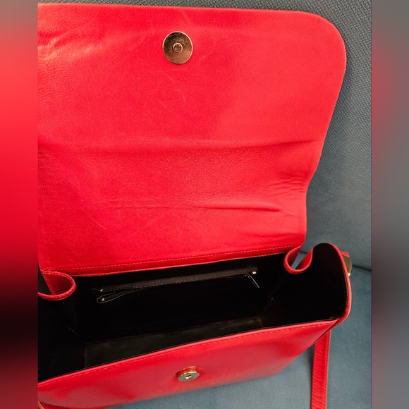 Vintage Orange brick ONE OF A KIND leather bag. - Picture 3 of 7